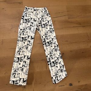 REFORMATION JEANS NEWS PRINT SIZE 25